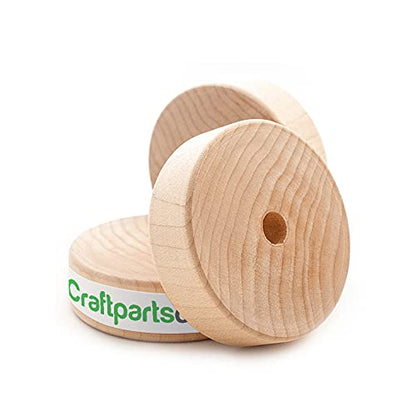 1-1/2" Flat Wooden Toy Wheel - Bag of 20