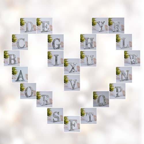 WOODOUNAI 4 Inch Wood Letters Unfinished Rustic Wood Letters for Wall Decor Decorative Standing Letters Slices Sign Board Decoration for Craft Home woodounai