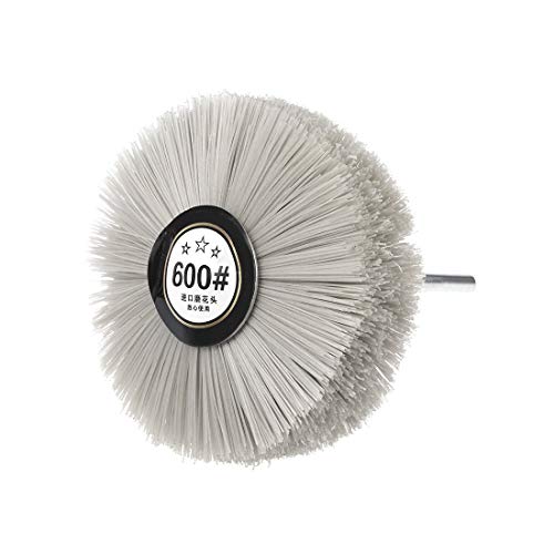 uxcell Nylon Wheel Brush 600 Grits Abrasive Grinding Head with 6mm Threaded Shank uxcell