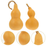 VOSAREA Natural Dried Gourds 2pcs Unfinished Wood Gourd Bottle DIY Painting Wood Peg Doll Dried Gourds for Crafts Arts Chinese Gourd Bottle Feng Shui VOSAREA