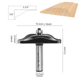 SICWOOD 3pcs Cabinet Door Router Bits Set 1/2 Inch Shank, with Updated C3 Carbide Raised Panel Cabinet Door Making Router Bits, Router Door & Window SICWOOD