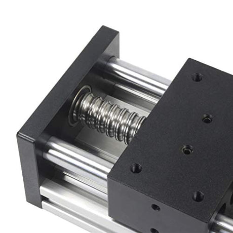 RATTMMOTOR EBX1605 400mm / 15.75" CNC Linear Stage Actuator, Double Optical Axis Linear Slide Rail and 1605 Ball Screw CNC Linear Motion Rail Guide RATTMMOTOR