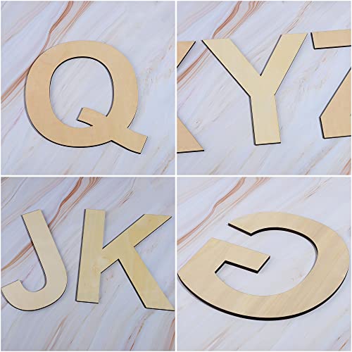 12 Inch Wooden Letter R, 1/4 Inch Thick Large Unfinished Wood Letter for Home Wall Decor, DIY Crafts DOMG