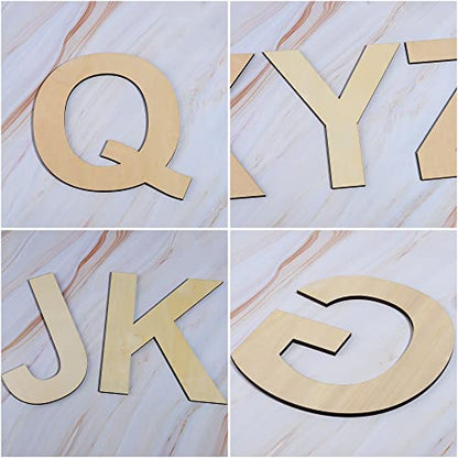 12 Inch Wooden Letter R, 1/4 Inch Thick Large Unfinished Wood Letter for Home Wall Decor, DIY Crafts