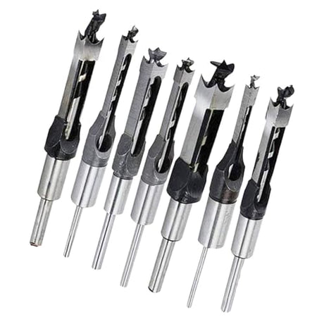 Woodworking Square Hole Drill Bits, HSS Woodworking Square Mortise Drill Bit Wood Mortising Chisel Set Woodworker Hole Saw Power Tool Kits, 1/2 Inch, HSOKEW