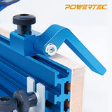 POWERTEC 71135-P2 2-1/4-Inch Fence Flip Stop for Woodworking, 2PK POWERTEC