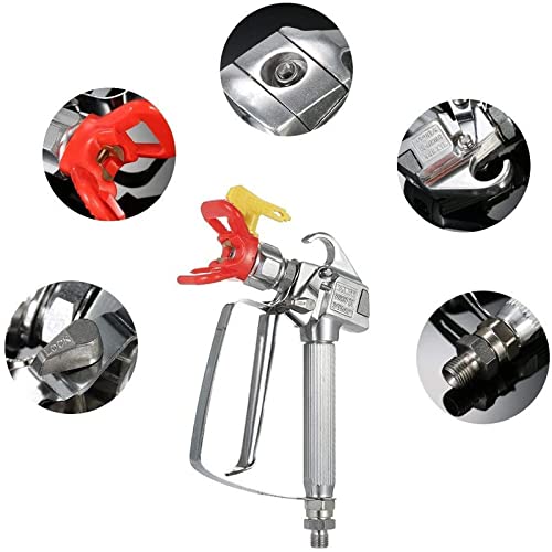 Tpaitlss Airless Paint Spray Gun with 517 tip Swivel Joint 3600PSI High Pressure Spray Gun tpaitlss