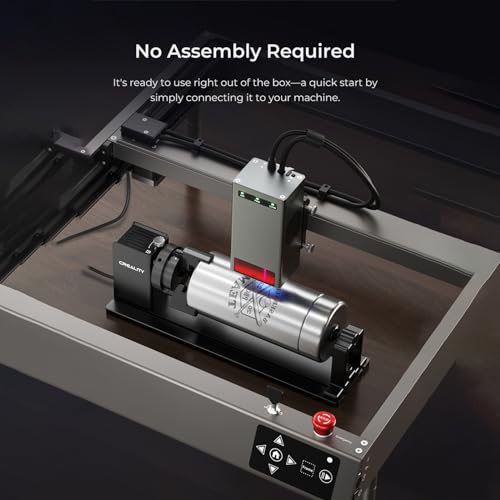 Creality 22W Laser Engraver 4-in-1 Rotary Roller Kit for Glass Tumbler Ring, 120W Power Laser Cutter and Engraver Machine, CNC Laser Engraving - WoodArtSupply