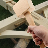 Hordion 1Pcs 9.6 Inch Wooden Mallet Hammer Wood, Ice Hammer Wood Heavy Duty, Beech Mallet Woodworking Carving, Solid Beechwood Hand Tool for Hordion