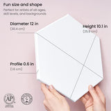 Arteza Paint Canvases for Painting, 9 Pack, 6 inches, Hexagonal Blank Canvas Bulk, 100% Cotton Stretched Canvas, 8 oz Gesso-Primed, Pine Wood Frame, ARTEZA