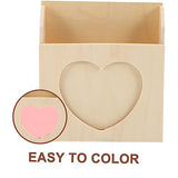 MAGICLULU 4 Pcs Love Envelope Box Kids Educational Toy Stationery Holder Woody Toy Kids Pencils Unfinished Wooden Mailbox Unfinished Wood Crates MAGICLULU