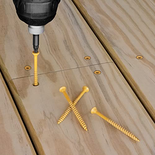 Deck Plus 48412 Wood Screws #8 x 1-5/8", Tan, 5lb Box - WoodArtSupply