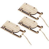 BESPORTBLE 3pcs Wooden Mini Sleighs Unfinished Christmas Tabletop Sleighs Miniature Sled Figurine Ornament for DIY Craft Dollhouse Fairy Garden Decor BESPORTBLE