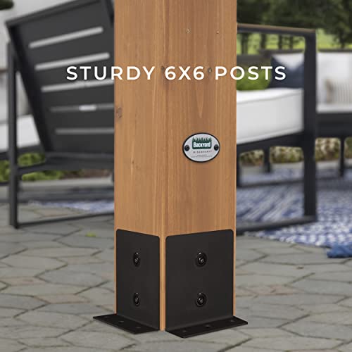 Backyard Discovery Beaumont 16 ft. x 12 ft. All Cedar Wooden Pergola Kit for Backyard, Deck, Garden, Patio, Outdoor Entertaining | Wind Rated at 100 Backyard Discovery