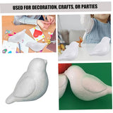 TEHAUX 6pcs Bird Foam White Embryo White Brick Christmas Child TEHAUX