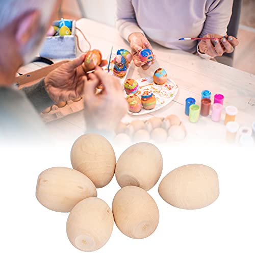 10PCS Unfinished Wooden Eggs Easter Unpainted Egg Model Flat Bottom Craft Eggs for DIY,Easter Display,Easy to Paint and Decorate - WoodArtSupply