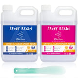 JDiction 1.06 Gallon Epoxy Resin - Crystal Clear High Gloss Resin Kit, Easy 1:1 Mix, Art Resin for Craft, Wood Tabletop, Jewelry Making, Coating and JDiction