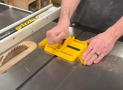 Magswitch SavR Featherboard, miter slot featherboard for use with table saw or bandsaw, adjustable miter slot, locks in place, easy to use and safe Magswitch