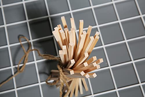 30 PCS 1/4 ×12 inch Wooden Square Dowel Rod, Small Hardwood Unfinished Wood Squrae Basswood Sticks for Crafts DIY Projects (30 Count) Qj-solar