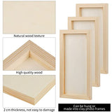 ADXCO 8 Pack Wood Panels 6 x 12 inch Wooden Canvas Board Unfinished Wooden Panel Boards for Painting, Arts, Pouring Use with Oils, Acrylics ADXCO