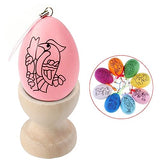 Kisangel 10pcs Unfinished Wood Easter Egg Stand Wooden Egg Cup Holders Easter Egg Holders for Diy Easter Decoration(Wooden Egg Tray) Kisangel