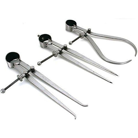 New 3 Pieces Spring Caliper Set - Inside Outside & Divider 8" inch / 200 mm - Measuring Tool, Workshop, Tool Room CEI