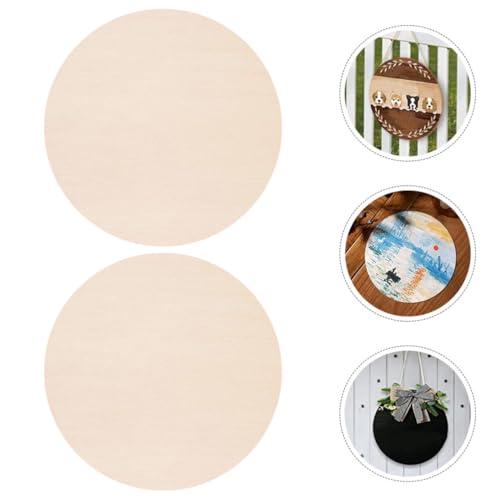 VILLCASE Unfinished Wooden Circles 24pcs Round Wooden Discs Blank Slices for DIY Crafts Door Hanger Sign Painting Christmas Decor 10cm VILLCASE
