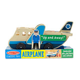 Melissa & Doug Wooden Airplane Play Set With 4 Play Figures and 4 Suitcases - Toy Airplane For Toddlers, Classic Wooden Toys For Kids Melissa & Doug