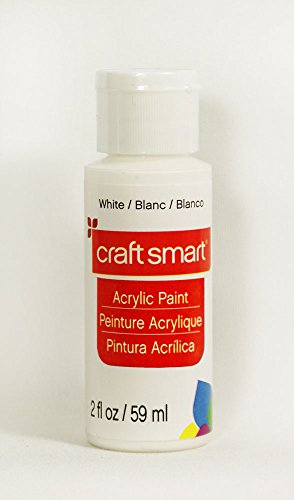 Craft Smart Acrylic Paint 2 Fl.oz. 1 Bottle 50 + Colors (White) CalCastle Craft