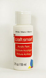 Craft Smart Acrylic Paint 2 Fl.oz. 1 Bottle 50 + Colors (White) CalCastle Craft