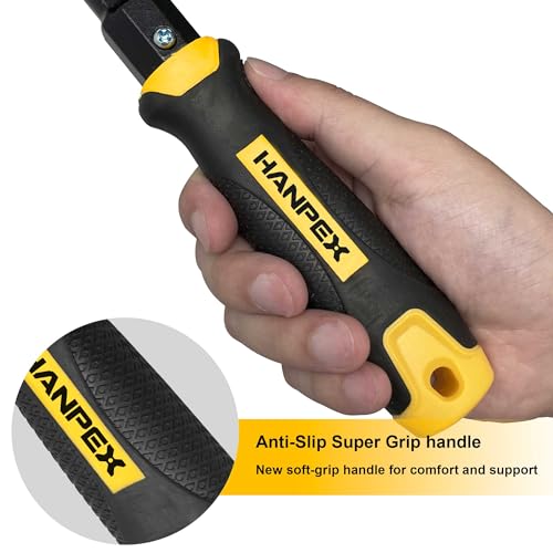 Hanpex Mini Japanese Hand Saw 7" Double Edge Pull Saw, SK5 Flush Cut Woodworking Hand Saw- Flexible Blade - 14 TPI / 17 TPI Hanpex