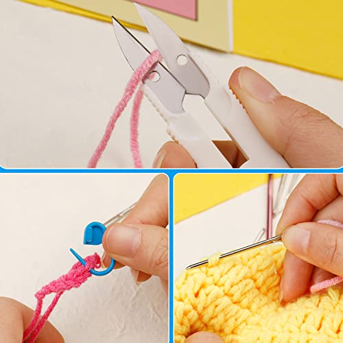 IMZAY 54 Pcs Crochet Needles Set, Crochet Hooks Kit with Purple Storage  Case, Ergonomic Knitting Needles Blunt Needles Stitch Marker DIY Hand –  WoodArtSupply