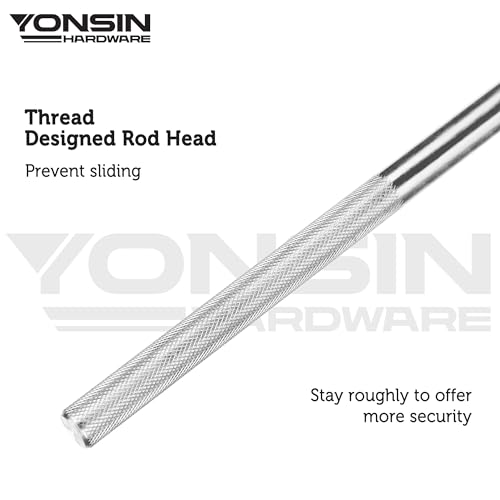 YONSIN 2 Pcs Winding Rods for Torsion Springs, 7/16"(D) x16-11/16"(L), Steel in Zinc, Winding Bars for Replacing or Adjusting Garage Door Torsion - WoodArtSupply