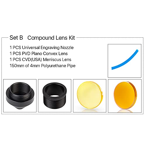Cloudray Compound Engraving Nozzle Set Focus Lens Diameter 18mm with Compound Lens For Laser Engraving Machine Cloudray