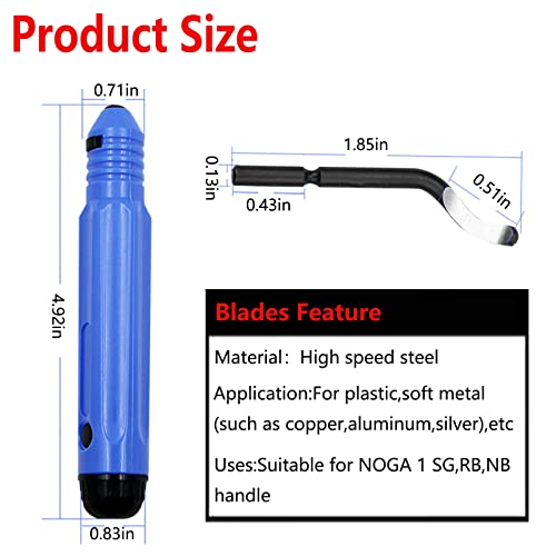 Deburring Tool Kit Deburring Cutters Set with 11 High Speed Steel BS1010 Blades,Precision Edge Burr Removal on Metal, Aluminum, Copper, Resin Gawon