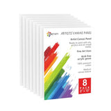 8 Pack 8x10 Inch Canvases for Painting, Blank Canvas Boards for Painting-Gesso Primed Acid-Free 100% Cotton Canvas Panels for Acrylics Oil Watercolor Simetufy