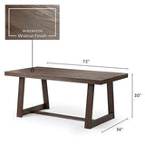 Plank+Beam 72 Inch Farmhouse Dining Table, Solid Wood Rustic Kitchen Table, Large Wooden Rectangular Dinner Table for Dining Room, Home Office, Plank+Beam