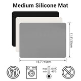 3 Pack Silicone Sheet for Crafts, Resin Jewelry Casting Molds Mat, Food Grade Silicone Placemat, Multipurpose Table Protector, Nonstick Nonskid Gartful