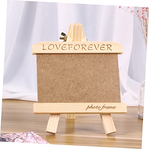 COHEALI Table Picture Frame Unfinished Wood Braces Kit White Picture Frames Wood Picture Holder Frame Diy Picture Frames Mini Photo Easel Collage Kit COHEALI