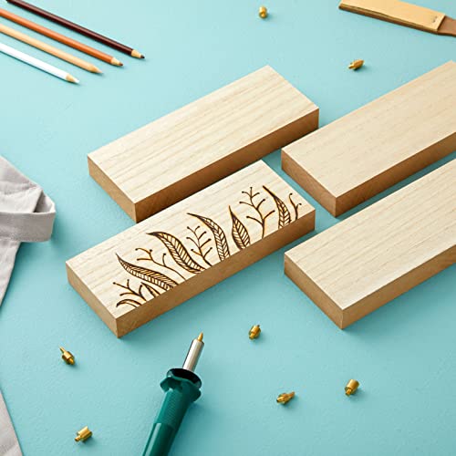 4 Pack Unfinished MDF Wood Rectangles for Crafts, 1 Inch Thick Rectangle Wooden Blocks for Crafting (3 x 8 in) Bright Creations