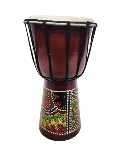 DJEMBE DRUM BONGO CONGO 12" HAND CARVED AFRICAN ABORIGINAL WOOD HAND PAINTED IMPORTER DIRECT TO YOU BEST PRICE FOR THE QUALITY - WoodArtSupply