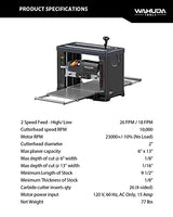 Wahuda Tools 13" Spiral Cutterhead Planer with 4-sided carbide Tips (Two Speed-New) WAHUDA TOOLS