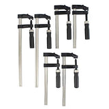 DCT Sliding Arm Bar Clamp Set – 12pc Spring Clamps and F Clamps Woodworking Clamps Set Bar Wood Clamp Set Deadwood Crafted Tools