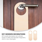 VOSAREA 20pcs Unfinished Wood Door Knob Hangers Blank Door Knob Signs Hanging Direction Signs for DIY Craft Home Hotel Office Decoration VOSAREA