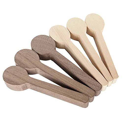 DIRBUY 6Pcs Spoon Carving Wood Blanks, Beech and Walnut Unfinished Wooden Craft for Whittling (6.2x1.6 inch) - WoodArtSupply