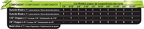 The Mibro Group 416381 Carbide Stacking Dado Blade Set - 14 Pieces, Silver, 8" - WoodArtSupply