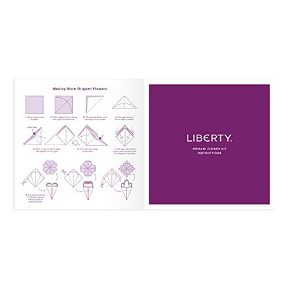 Galison Liberty Classic Floral – Origami Flower Kit Featuring Classic Japanese Design Inspired Mitsi Prints with 75 Sheets and Instructions for - WoodArtSupply