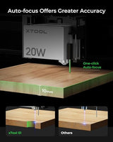 xTool S1 Laser Engraver All-in-one Kit with Rotary, Engraving on Tumbler Ring, 20W Laser Cutter Machine, Cut 10mm Wood, Beginner-friendly for Jewelry xTool