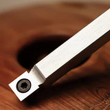 Mini Carbide Tipped Wood Lathe Turning tools Combo set Rougher Detailer Finisher with Wood Handle and Diamond Round Square Carbide Inserts，3pcs Asieg Tool