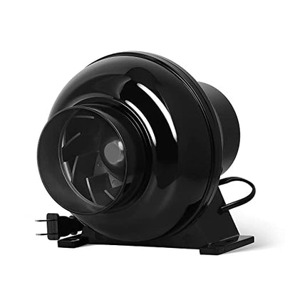 YSSOA 4 Inch Inline Duct Ventilation Fan 195 CFM HVAC Vent Blower Exhaust Booster for Hydroponics Grow Tent, Quiet
